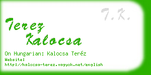 terez kalocsa business card